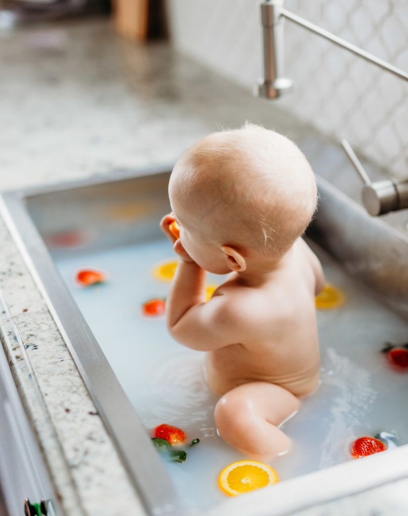 Colorado Family Photographer, Fruit Bath, In Home Fruit Bath, Colorado Milestone session, in home sessions, Fruit bath, milestone photos, Colorado Fruit bath, Milestone Photography, Portrait Photography, Fruit Bath Ideas, Fruit Bath Guide, Fruit Bath Inspiration, Farm house inspiration, Farm house, How to do a Fruit bath, Farmhouse, Farm house kitchen, Kids Portraits, Milestone photo ideas, Fruit bath ideas, Colorado Lifestyle photographer, Lifestyle photography, Baby photo ideas,