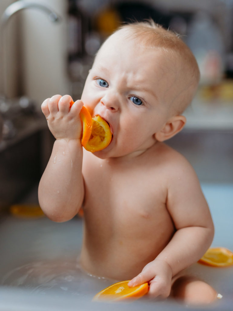 Colorado Family Photographer, Fruit Bath, In Home Fruit Bath, Colorado Milestone session, in home sessions, Fruit bath, milestone photos, Colorado Fruit bath, Milestone Photography, Portrait Photography, Fruit Bath Ideas, Fruit Bath Guide, Fruit Bath Inspiration, Farm house inspiration, Farm house, How to do a Fruit bath, Farmhouse, Farm house kitchen, Kids Portraits, Milestone photo ideas, Fruit bath ideas, Colorado Lifestyle photographer, Lifestyle photography, Baby photo ideas,