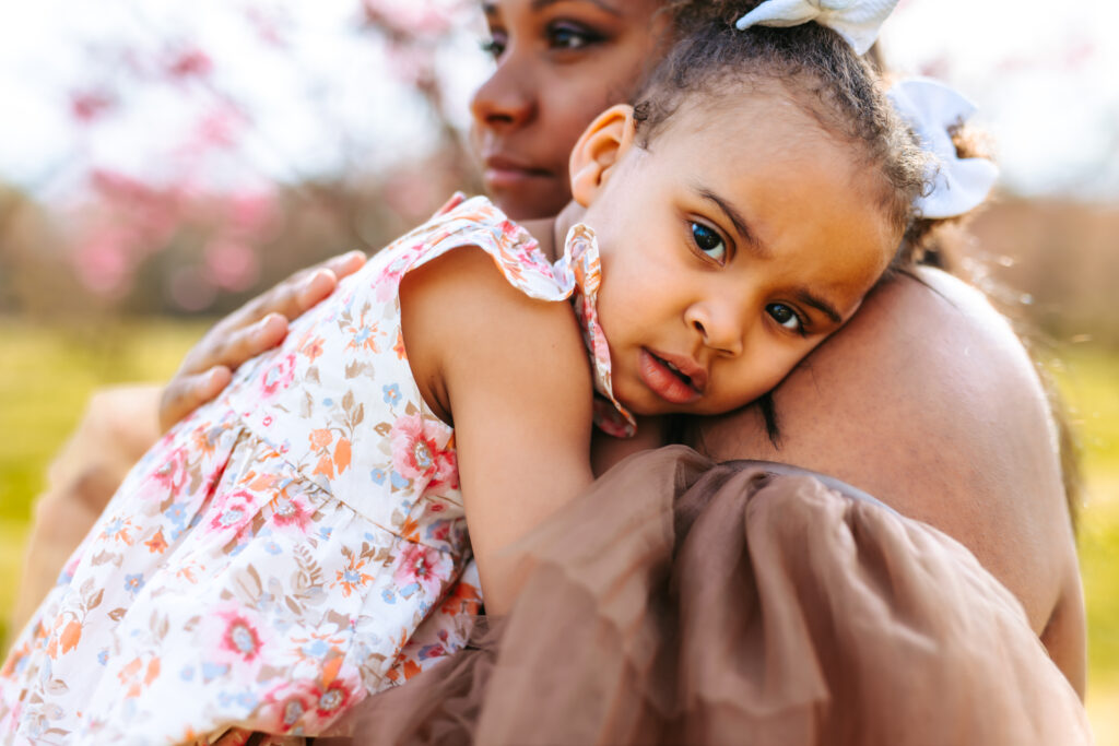 Mom & daughter cuddled up at Millstone Creek Orchard by RattTrap Artistry 