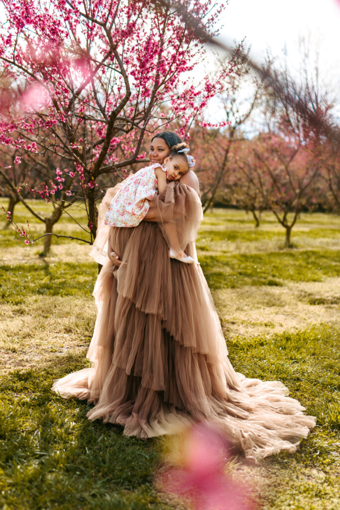 Mom & daughter Maternity Portraits at Millstone Creek Orchard by RattTrap Artistry 