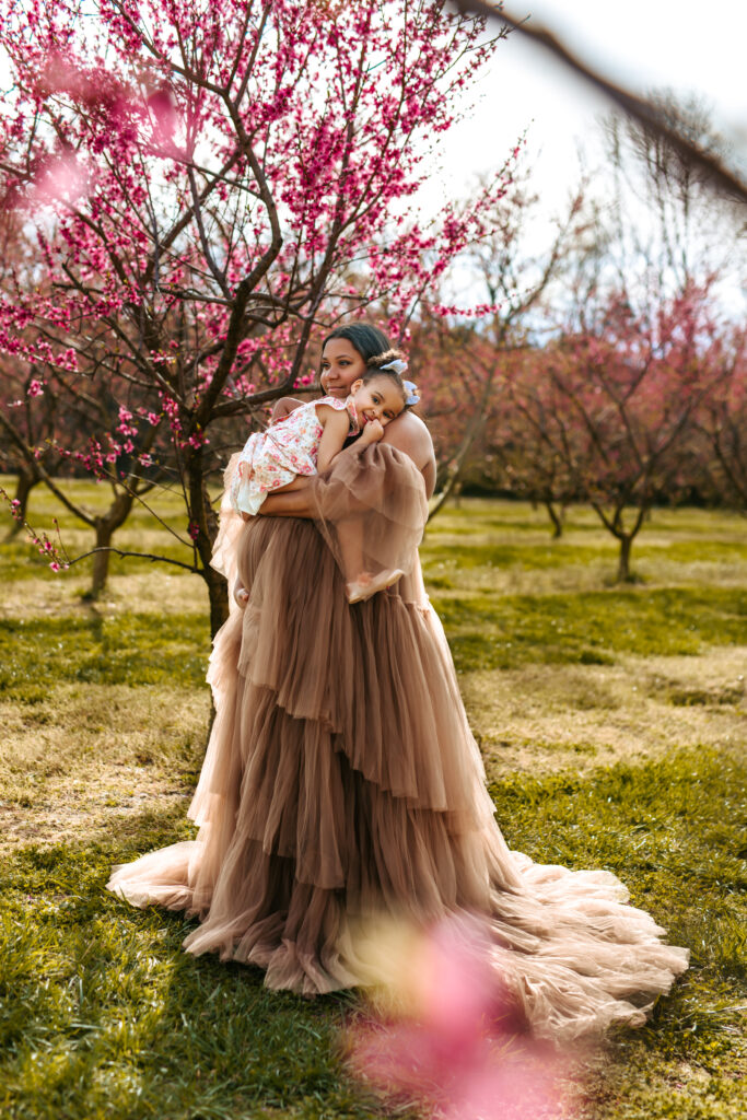 Mom & daughter Maternity Portraits at Millstone Creek Orchard by RattTrap Artistry 