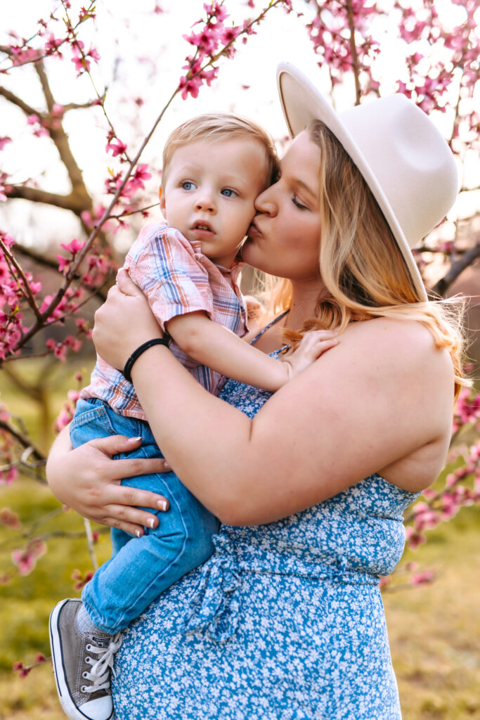 Motherhood Mini's, North Carolina Photographer, Motherhood Sessions, Springs Mini's, Peach Bloom Mini's, Millstone Creek Orchard, North Carolina Family Photographer, Motherhood, Spring Photo ideas, Motherhood sessions, mothers day photos, mothers day photo ideas, spring time, Motherhood Inspiration, Mommy & me Photo ideas, Motherhood photo ideas, Peach Blossoms, 